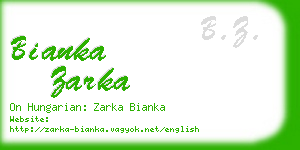 bianka zarka business card